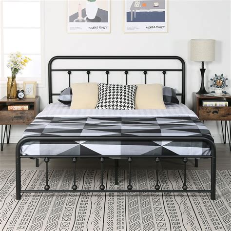 metal bed frame queen no box spring|20 inch clearance bed frame.